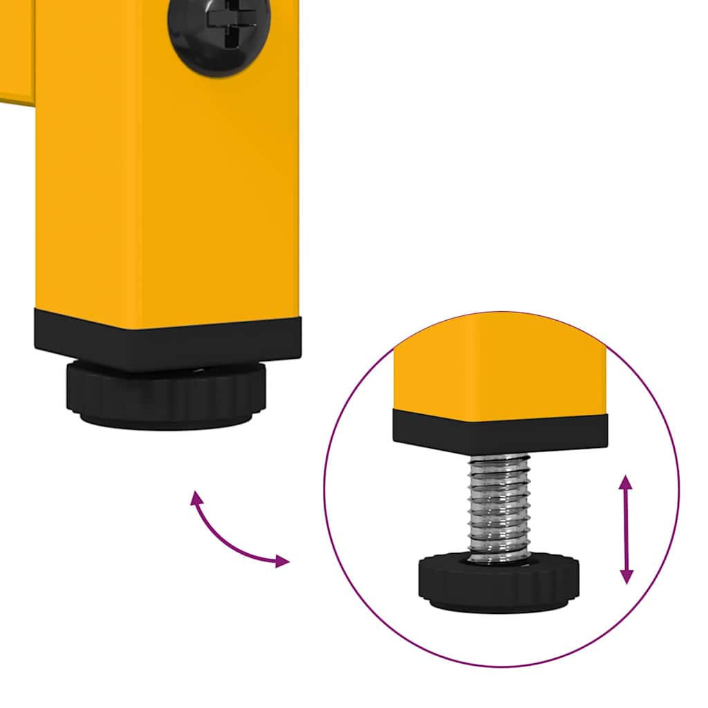 Skänk DIV. senapsgul 100,5x39x107 cm kallvalsat stål