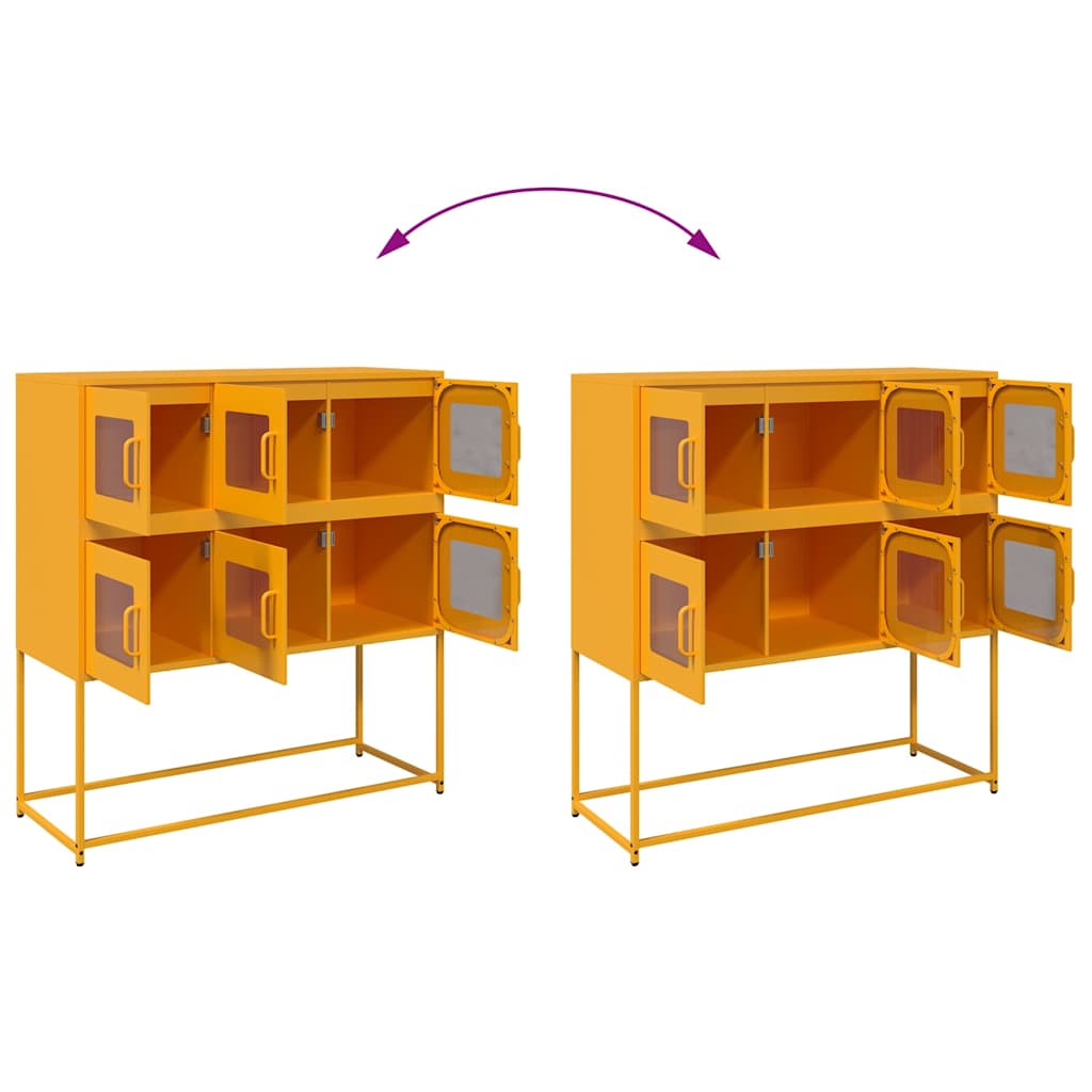 Skänk DIV. senapsgul 100,5x39x107 cm kallvalsat stål