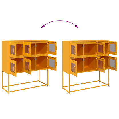 Skänk DIV. senapsgul 100,5x39x107 cm kallvalsat stål