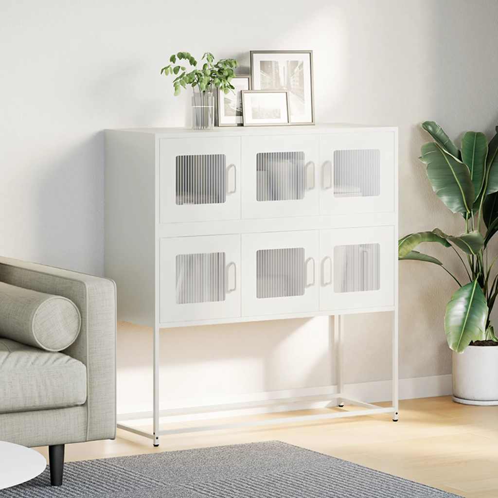 Skänk DIV. Vit 100,5x39x107 cm kallvalsat stål