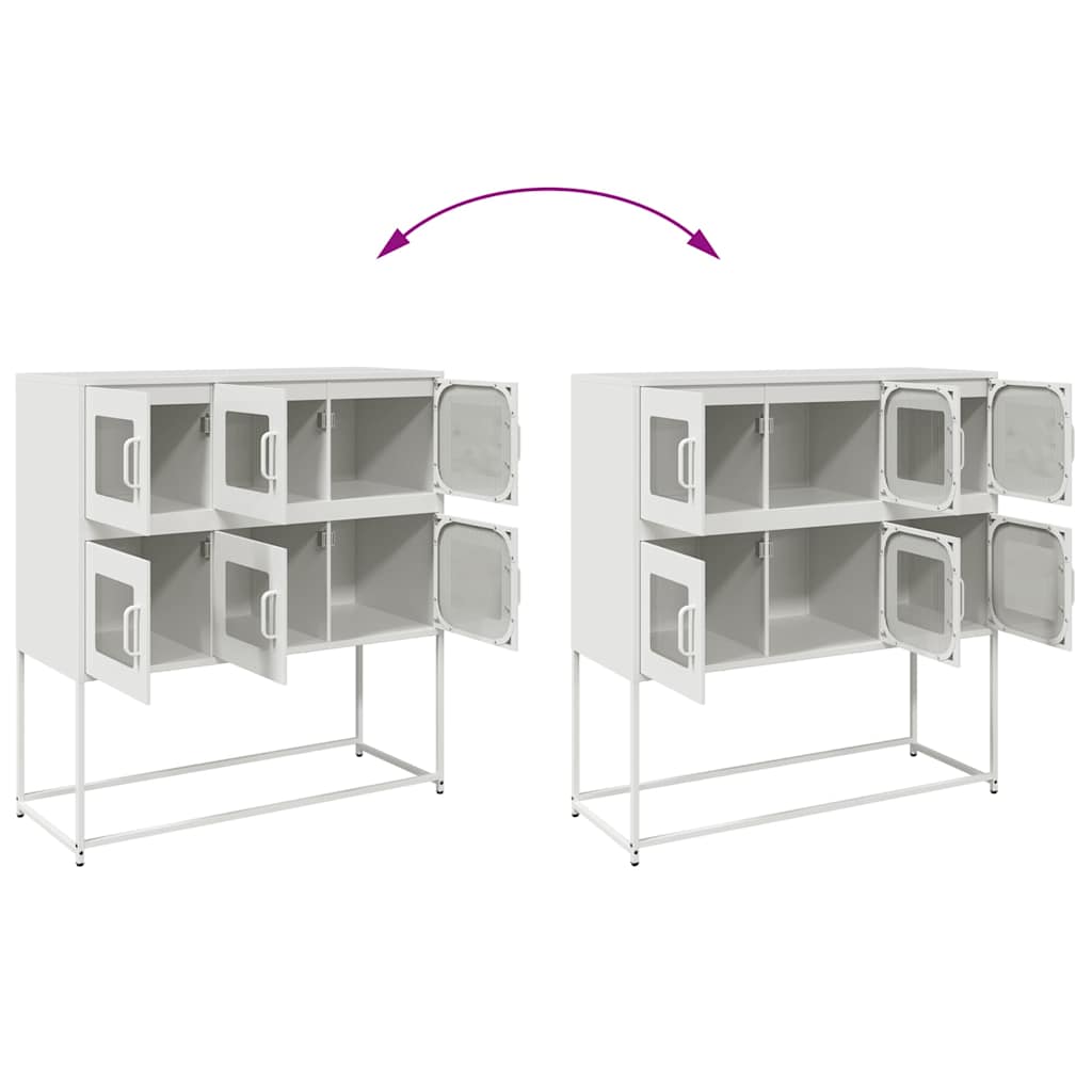 Skänk DIV. Vit 100,5x39x107 cm kallvalsat stål