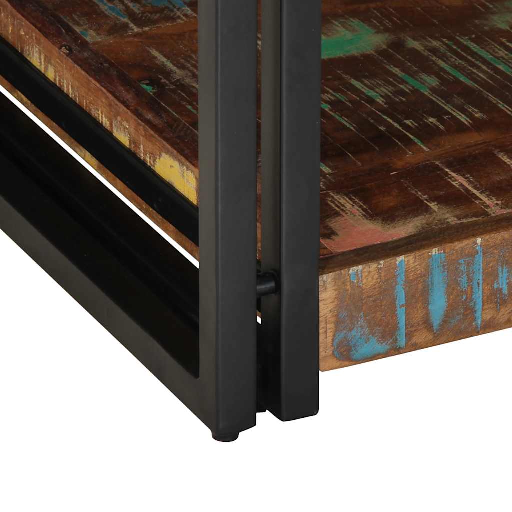 Soffbord Trä flerfärgat 90x50x38 cm massivt Trä återvunnet