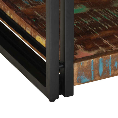 Soffbord Trä flerfärgat 90x50x38 cm massivt Trä återvunnet