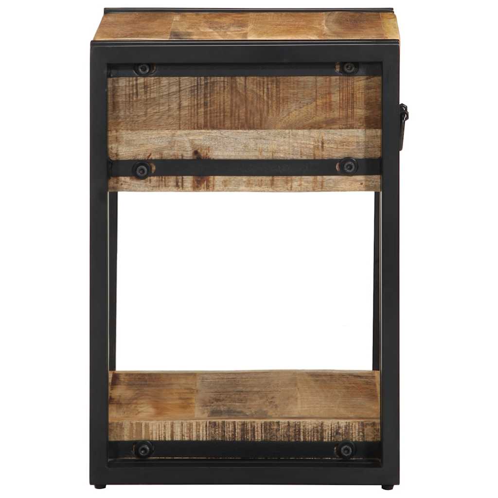 Sängbord Nattduksbord Trä 40x35x50 cm massiv grov mango