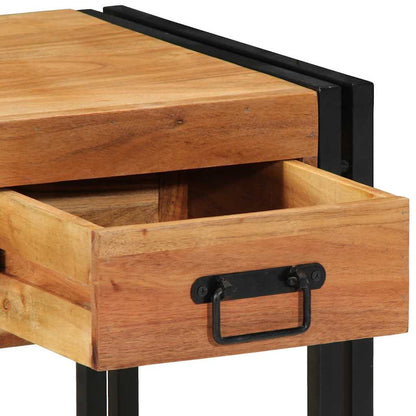 Sängbord Nattduksbord Trä med låda Brun 40 x 40 x 50 cm massivt akacia