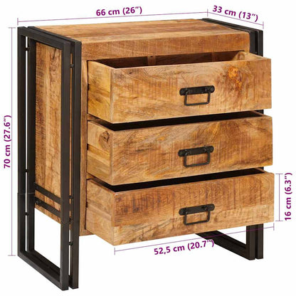 Byrå Trä med låda Brun 66 x 33 x 70 cm massivt mangoträ