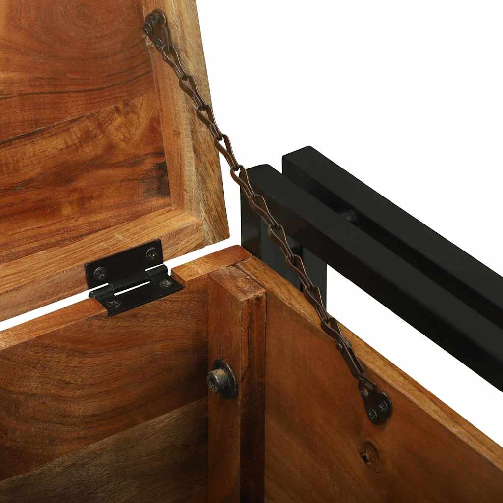 Förvaringskista med lagring 40 x 40 x 40 cm Massivt akaciaträ