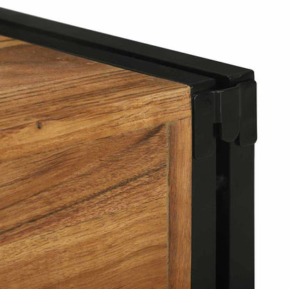 Vinställ Brun och Svart 46 x 35 x 27.5 cm Massivt akaciaträ