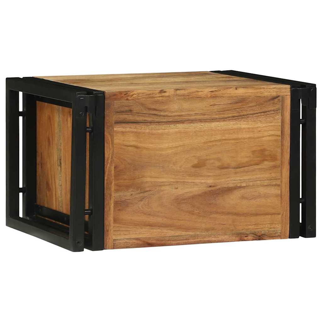 Vinställ Brun och Svart 46 x 35 x 27.5 cm Massivt akaciaträ