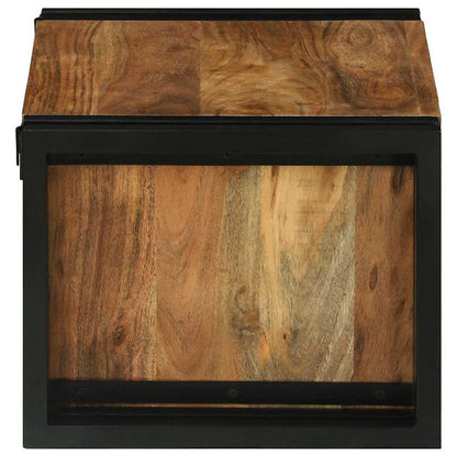 Vinställ Brun och Svart 46 x 35 x 27.5 cm Massivt akaciaträ