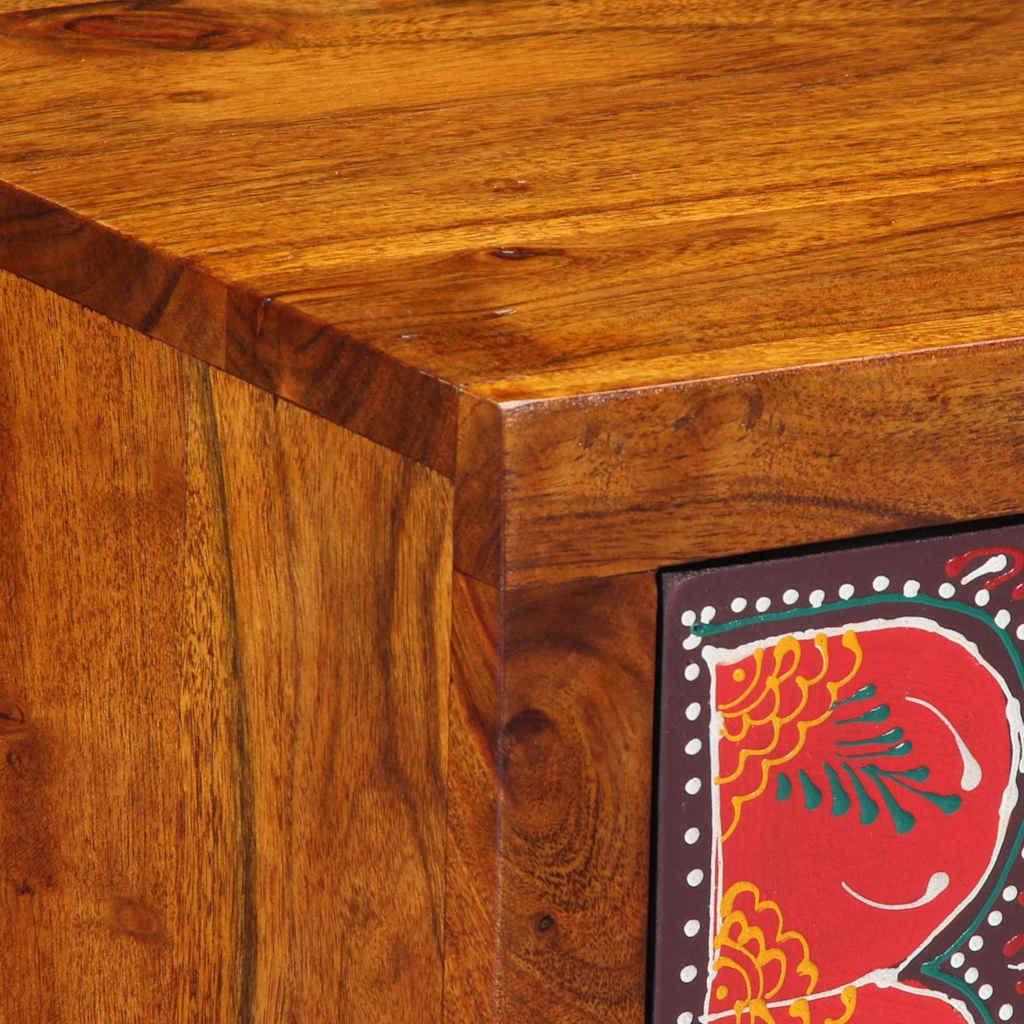 Sängbord Nattduksbord Trä 35x35x45 cm massivt akaciaträ