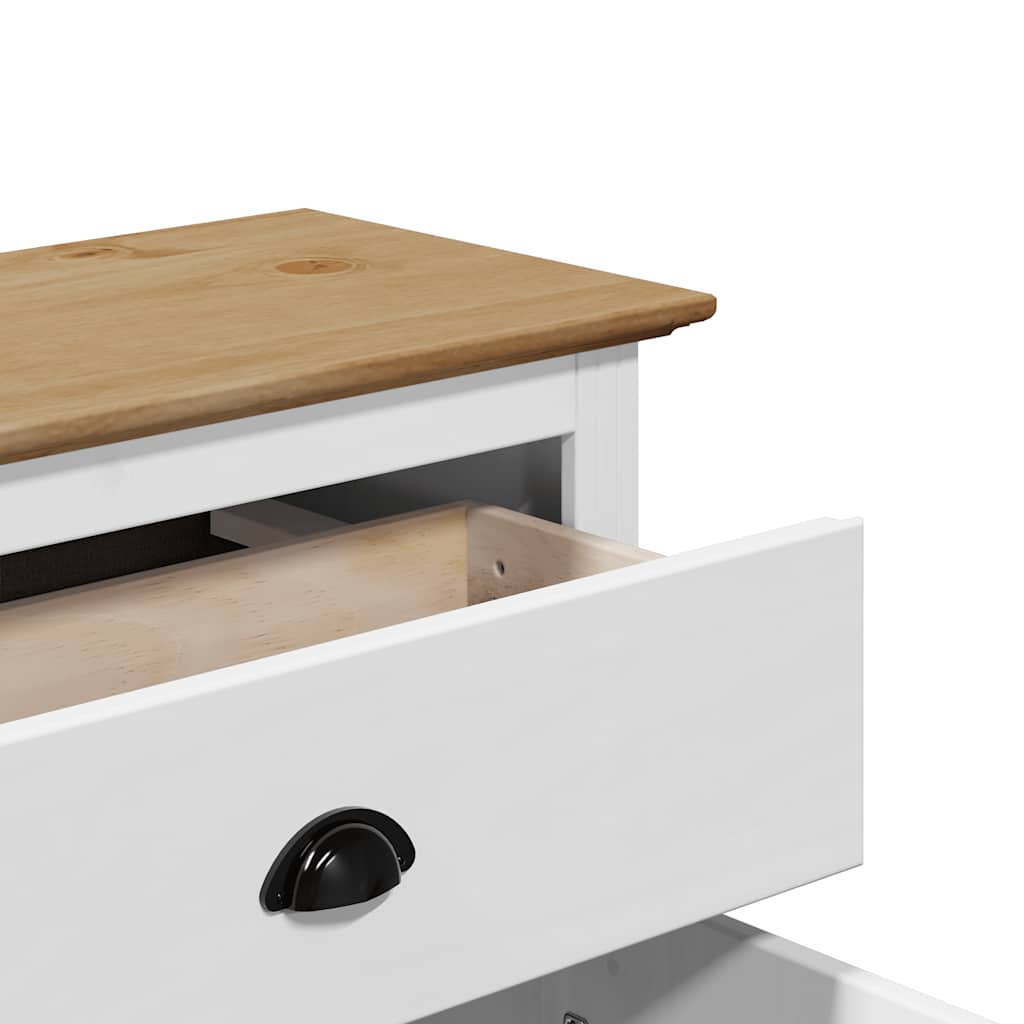 Hallmöbel Vit och Brun 80x35x90 cm