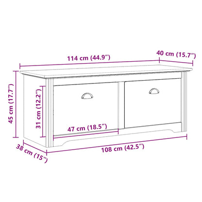 Hallbänk BODO Vit 114x40x45 cm