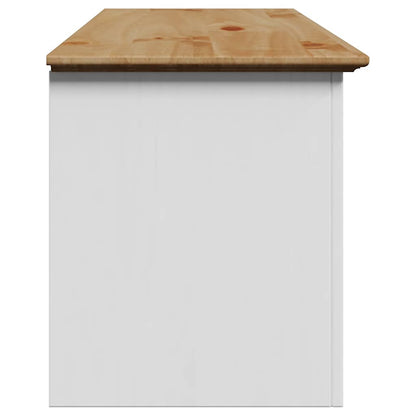 Hallbänk BODO Vit och Brun 114x40x45 cm