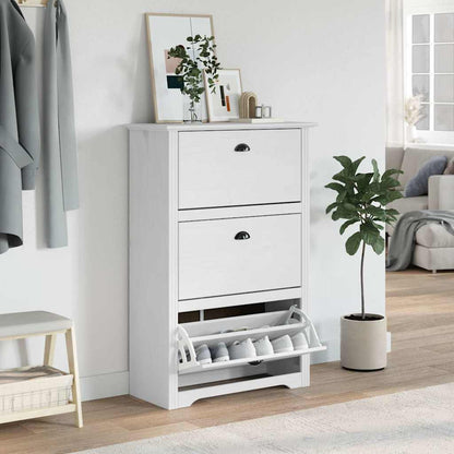 Skoställ Vit Skohylla BODO 80x35x118 cm
