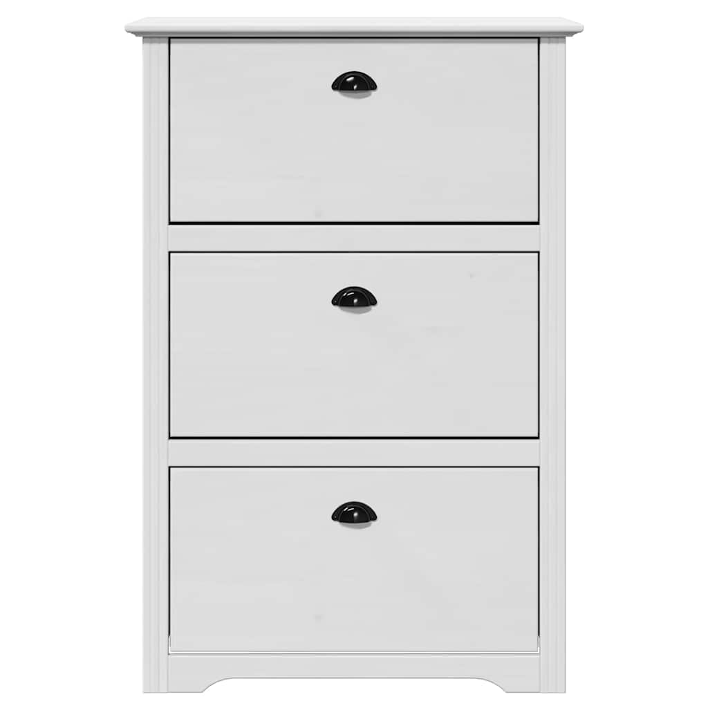 Skoställ Vit Skohylla BODO 80x35x118 cm