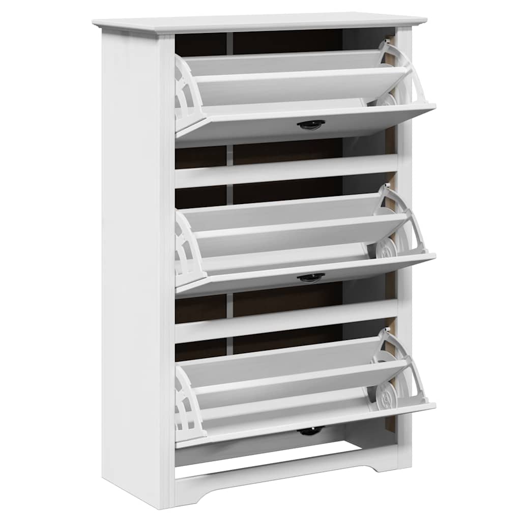 Skoställ Vit Skohylla BODO 80x35x118 cm