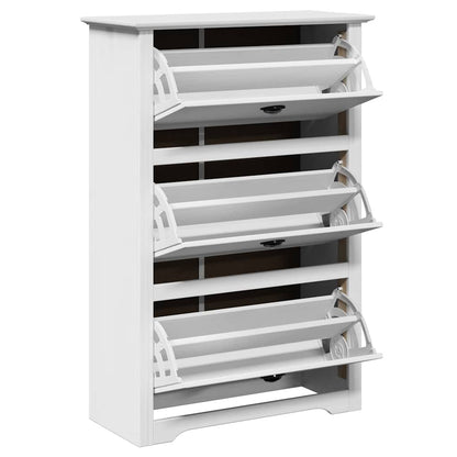 Skoställ Vit Skohylla BODO 80x35x118 cm