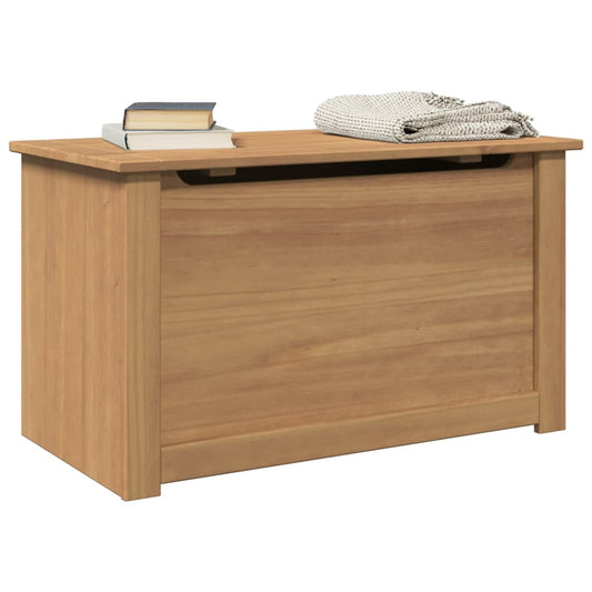 Förvaringsbänk med lock Panama 79x42x46 cm massiv furu