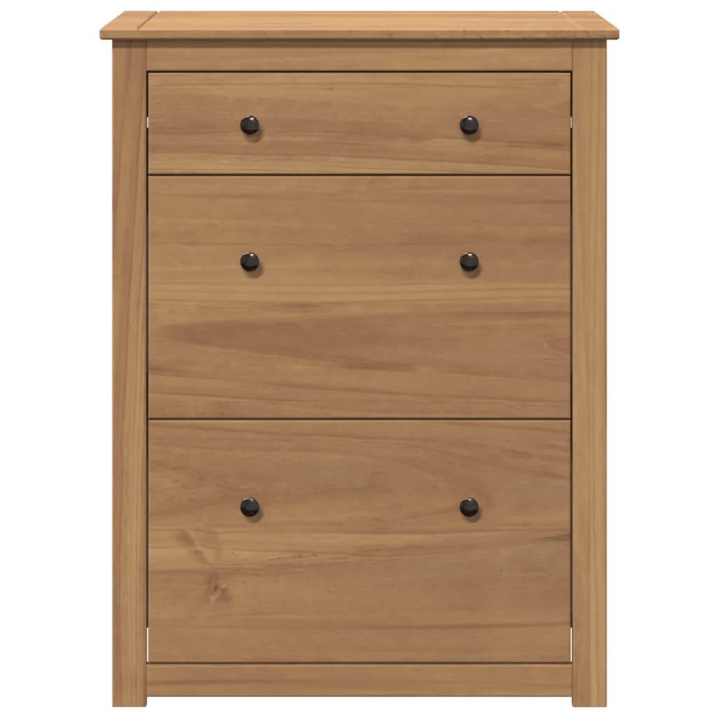 Skoställ Trä Skoskåp Panama 80x35x105 cm massiv furu
