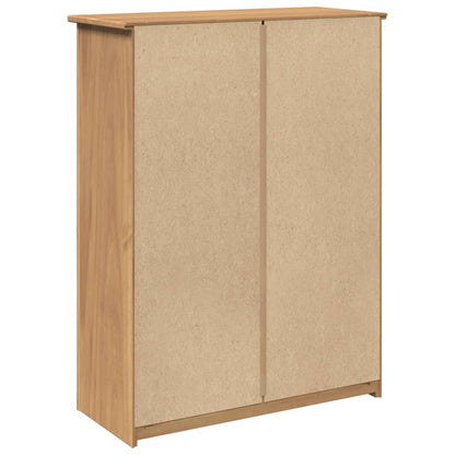 Skoställ Trä Skoskåp Panama 80x35x105 cm massiv furu