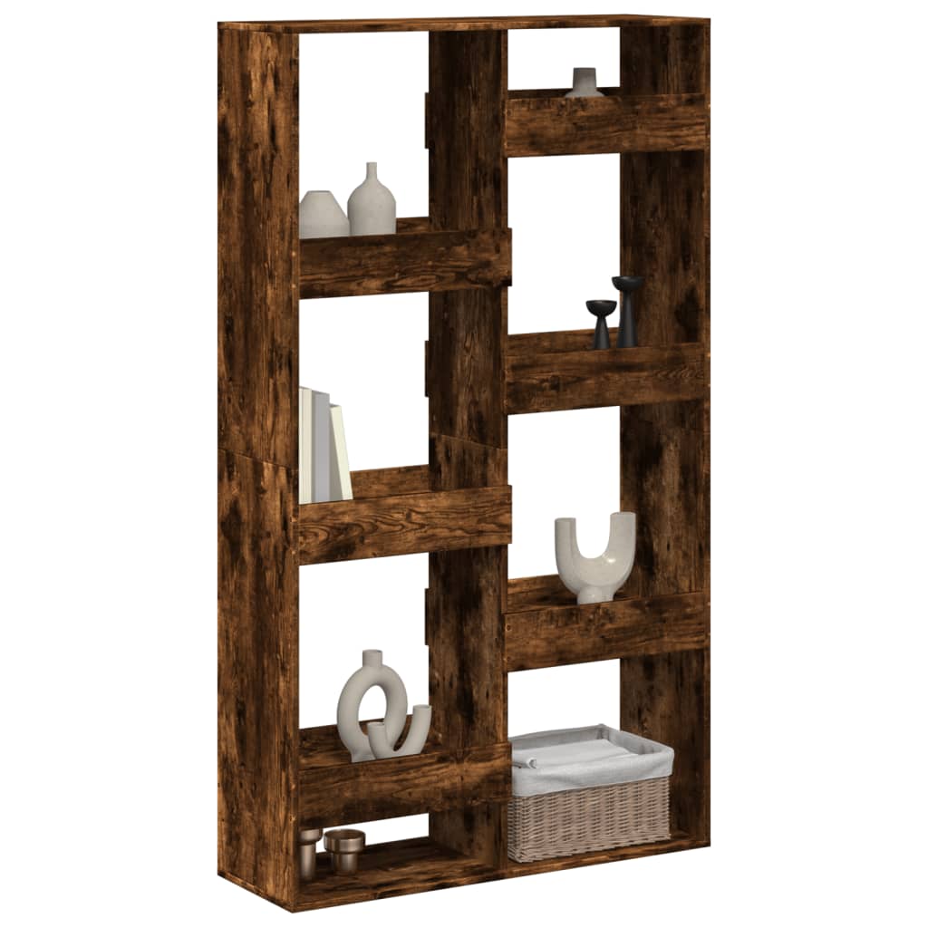 Bokhylla Rökfärgad Ek 100x33x175 cm