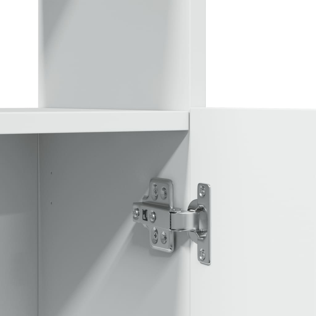 Skåp Vit 92x33x140 cm