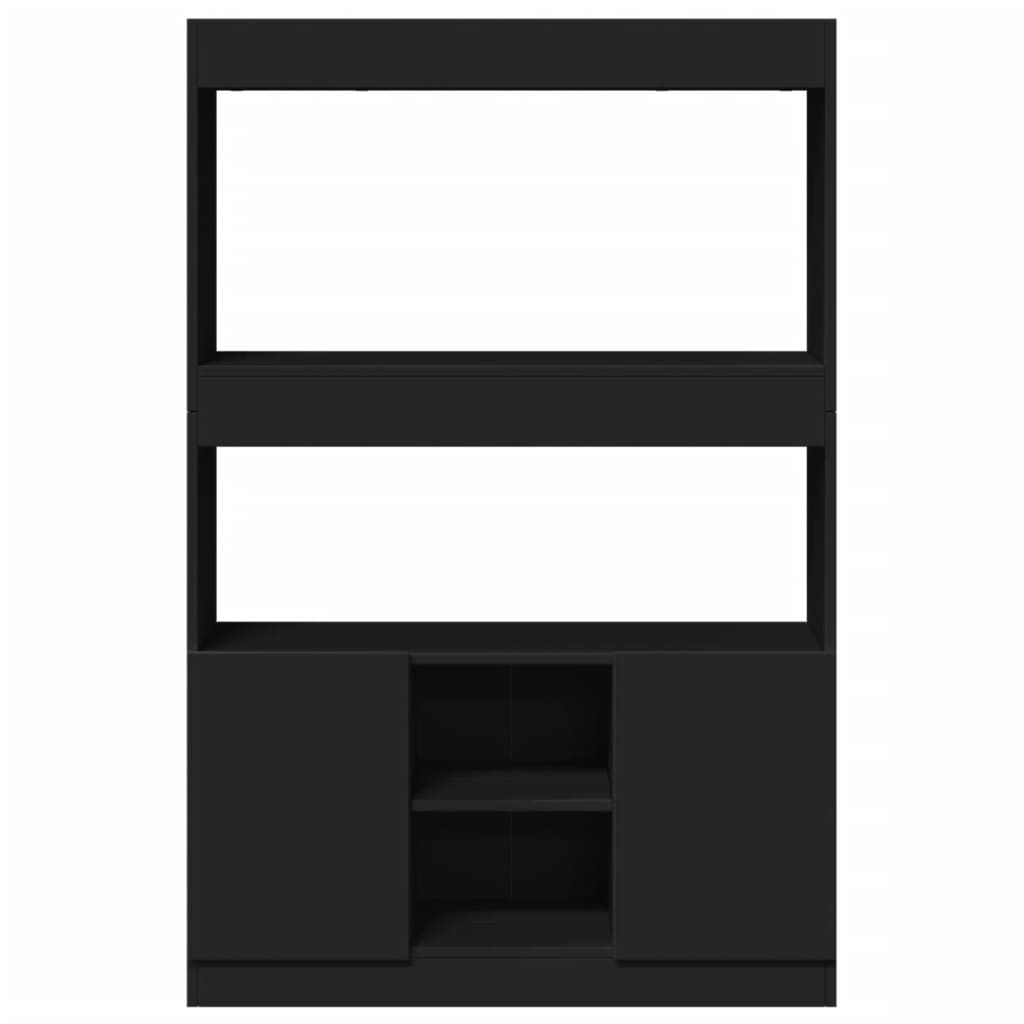 Skåp Svart 92x33x140 cm