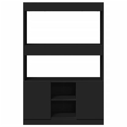 Skåp Svart 92x33x140 cm