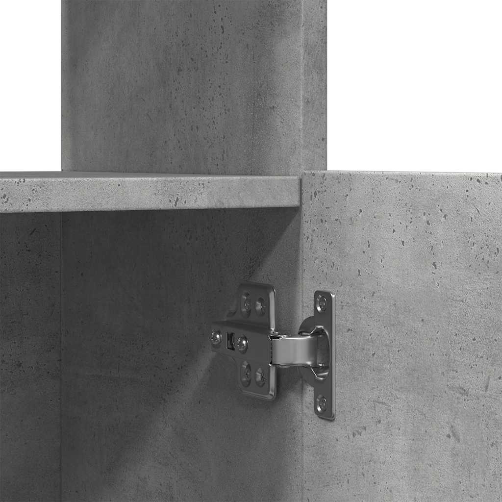 Skåp Betonggrå 92x33x140 cm