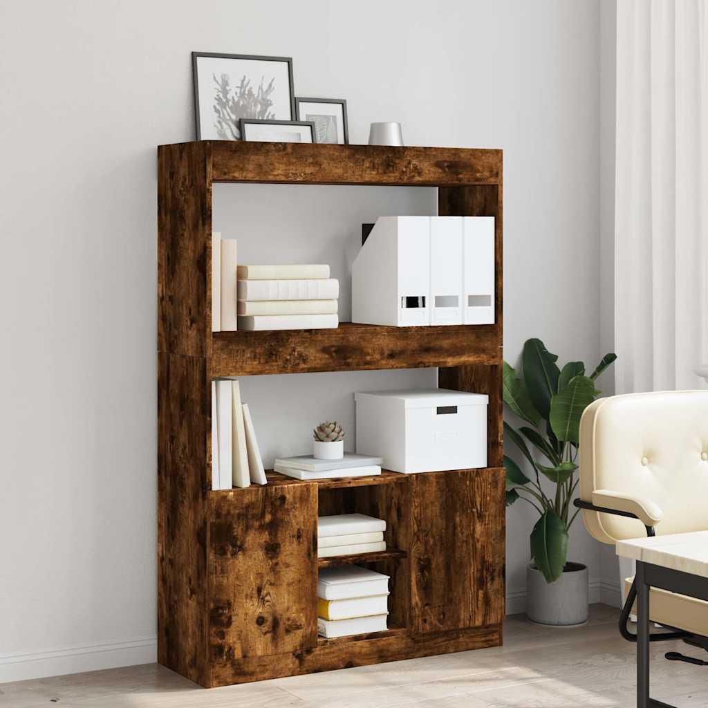 Skåp Rökfärgad Ek 92x33x140 cm