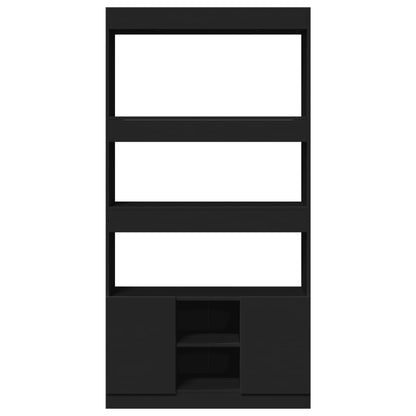 Skåp Svart 92x33x180 cm