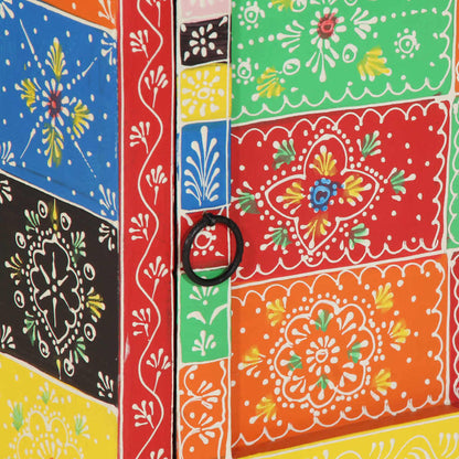 Sängbord Nattduksbord Trä flerfärgat 40x35x45 cm massivt Trä mango