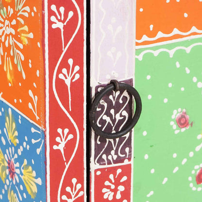 Byrå Trä med hylla Flerfärgsdesign 30 x 30 x 90 cm Massivt Mangoträ