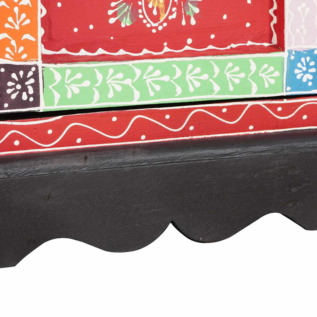 Byrå Trä med hylla Flerfärgsdesign 30 x 30 x 90 cm Massivt Mangoträ