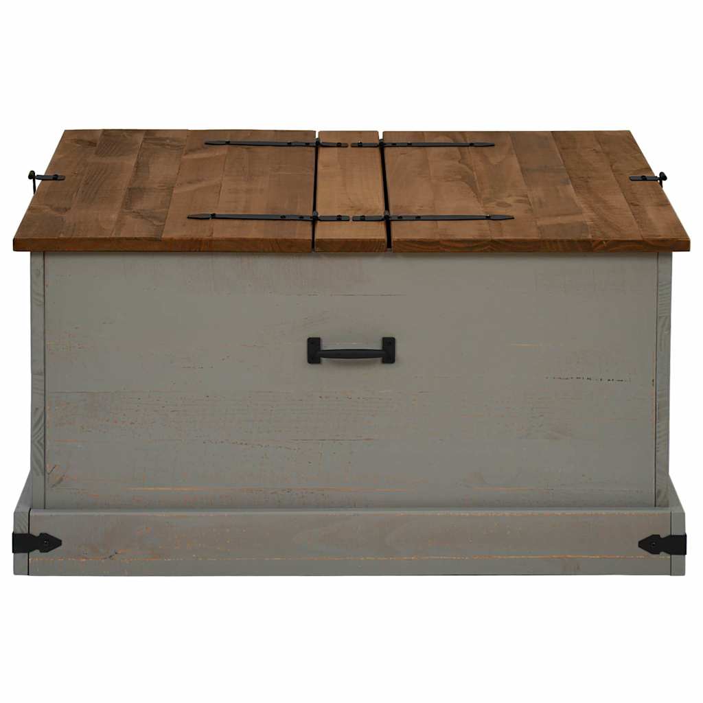 Förvaringskista HALDEN Grå 91x91x47 cm massiv Trä furu