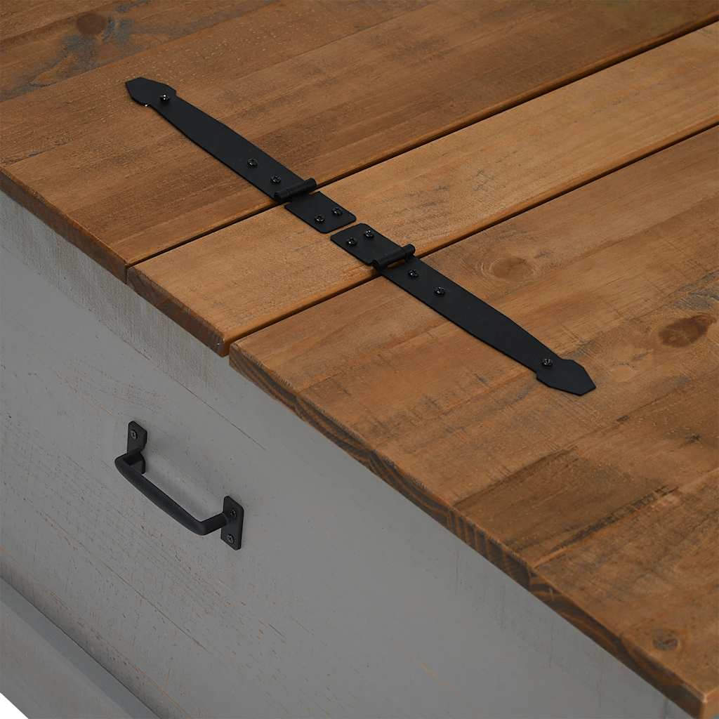 Förvaringskista HALDEN Grå 91x91x47 cm massiv Trä furu