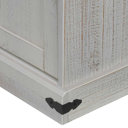 TV-Möbel Vit TV-Bänk HALDEN 2 skjutdörrar 150x40x60 cm massivt trä