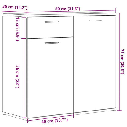 Skänk Artisan Ek 80x36x75 cm