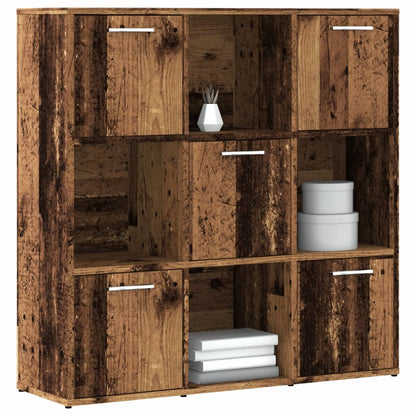 Bokhylla Åldrat Trä 90x28x90 cm