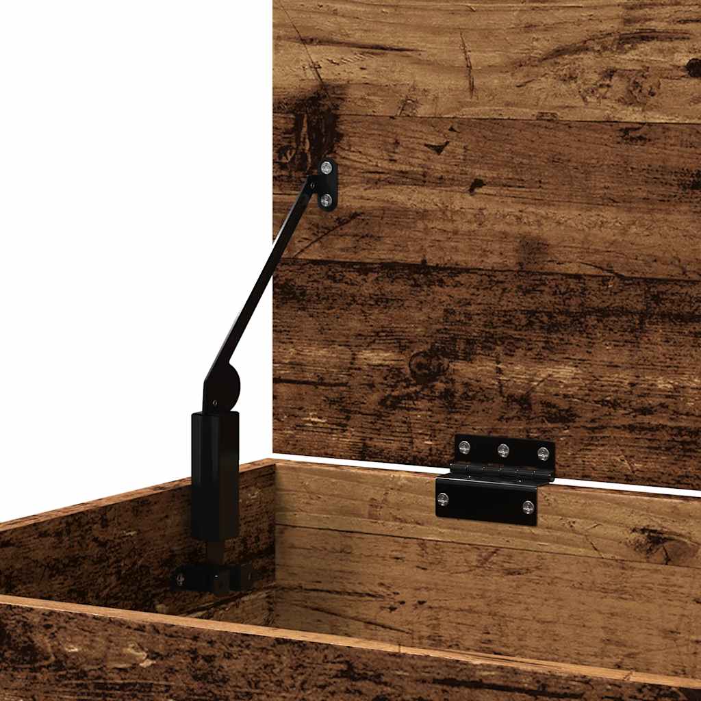 Förvaringskista åldrat trä 84x42x46 cm konstruerat trä