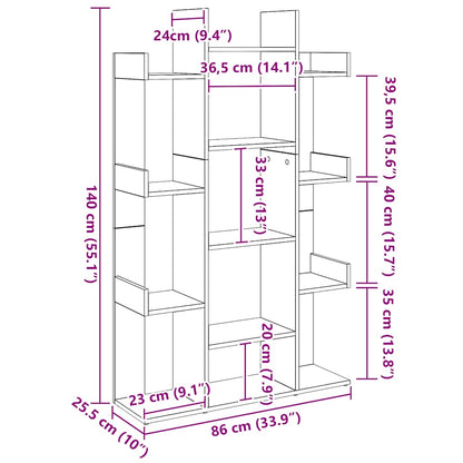 Bokhylla Artisan Ek 86x25,5x140 cm