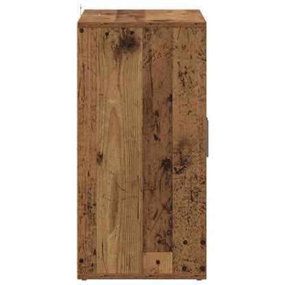 Skoställ Åldrat Trä Skoskåp 60x35x70 cm