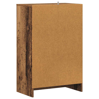 Skoskåp åldrat trä 60x35x92 cm konstruerat trä