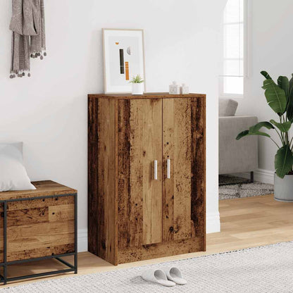 Skoskåp åldrat trä 60x35x92 cm konstruerat trä