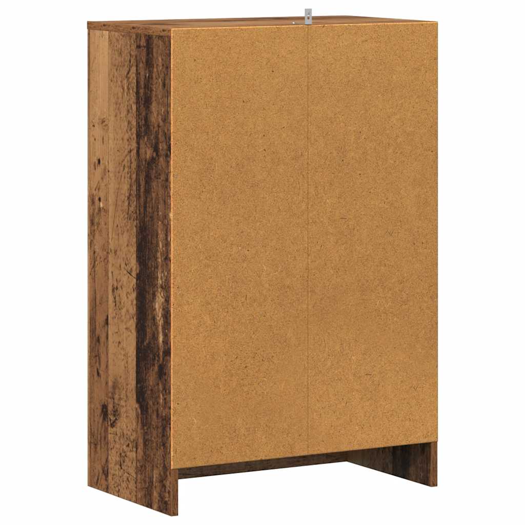 Skoskåp åldrat trä 60x35x92 cm konstruerat trä
