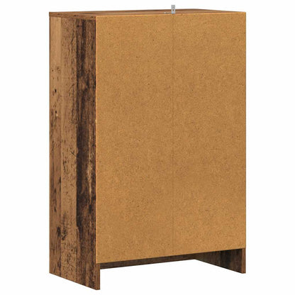 Skoskåp åldrat trä 60x35x92 cm konstruerat trä