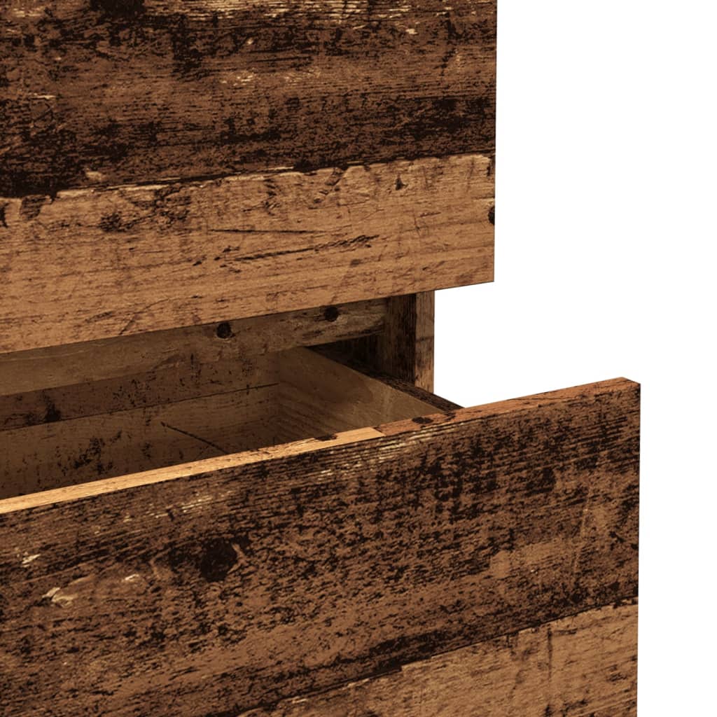 Skänk åldrat trä 70x41x75 cm konstruerat trä