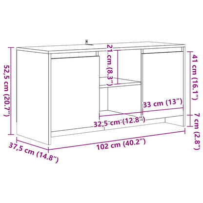 TV-Möbel Äldrat Trä TV-Bänk 102x37,5x52,5 cm