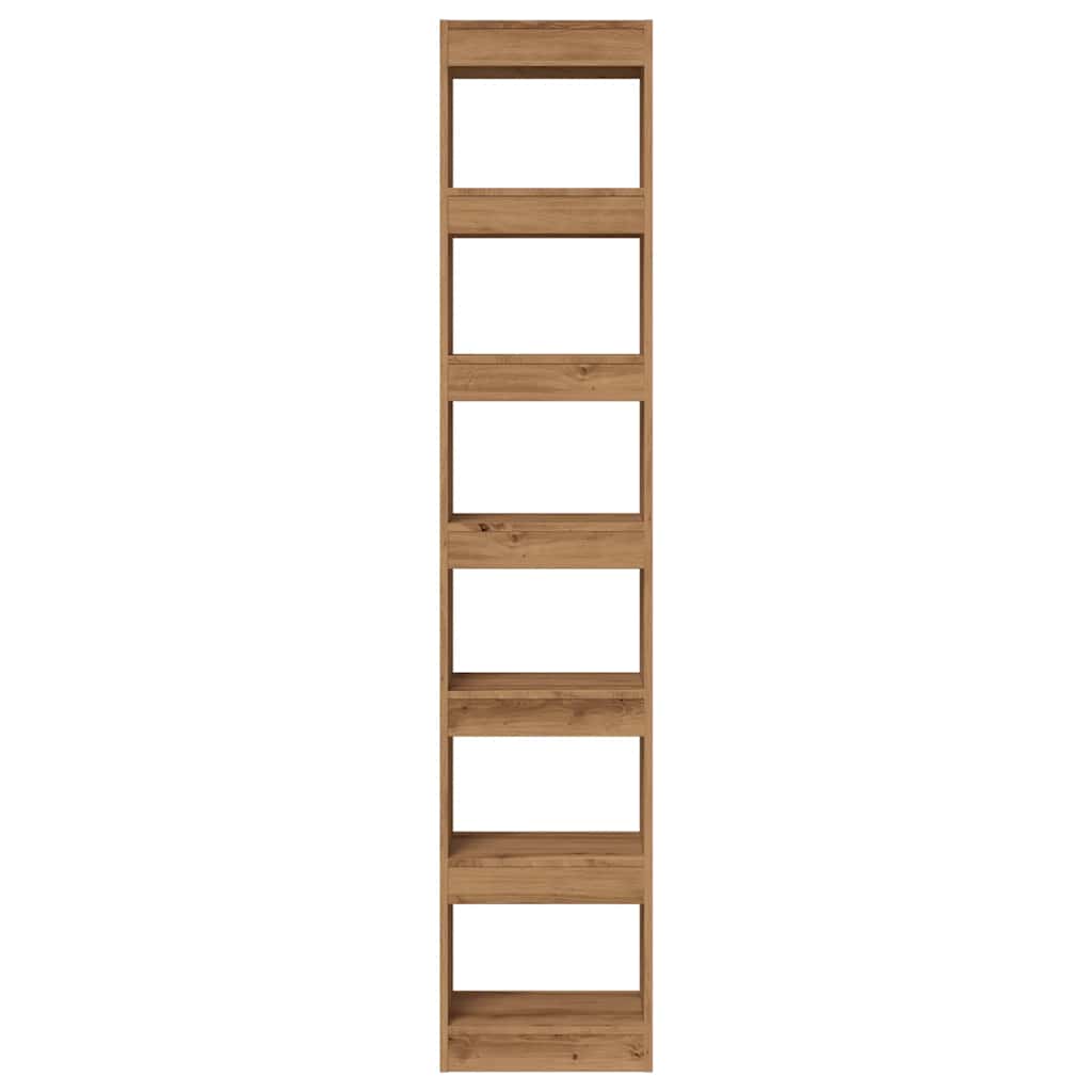 Bokhylle Brun Ek Rumsavdelare 40x30x198 cm